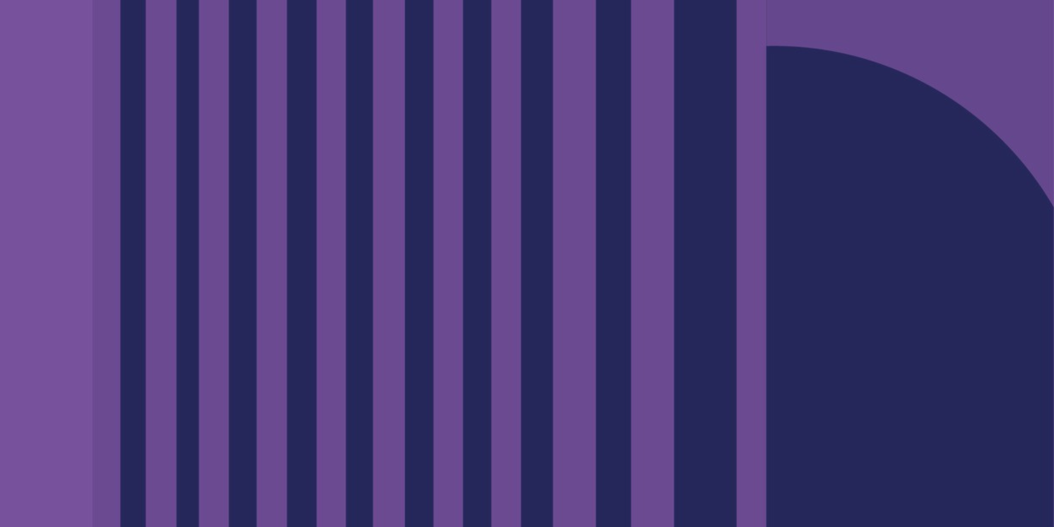 Banner con figuras geométricas en color morado.