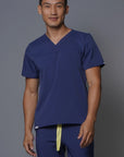 Top Pamplona Cobalto. Top uniforme médico para hombre.
