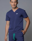 Top Mavecure Cobalto. Top uniforme médico para hombre.