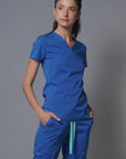 Top Marsella Royal. Top uniforme médico para mujer.