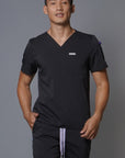 Top Mavecure Black. Top uniforme médico para hombre.