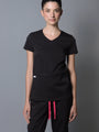 Top Tolú Black. Uniforme médico para mujer.