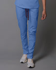 Pantalón Otún Blue Lila. Pantalón uniforme médico para mujer.